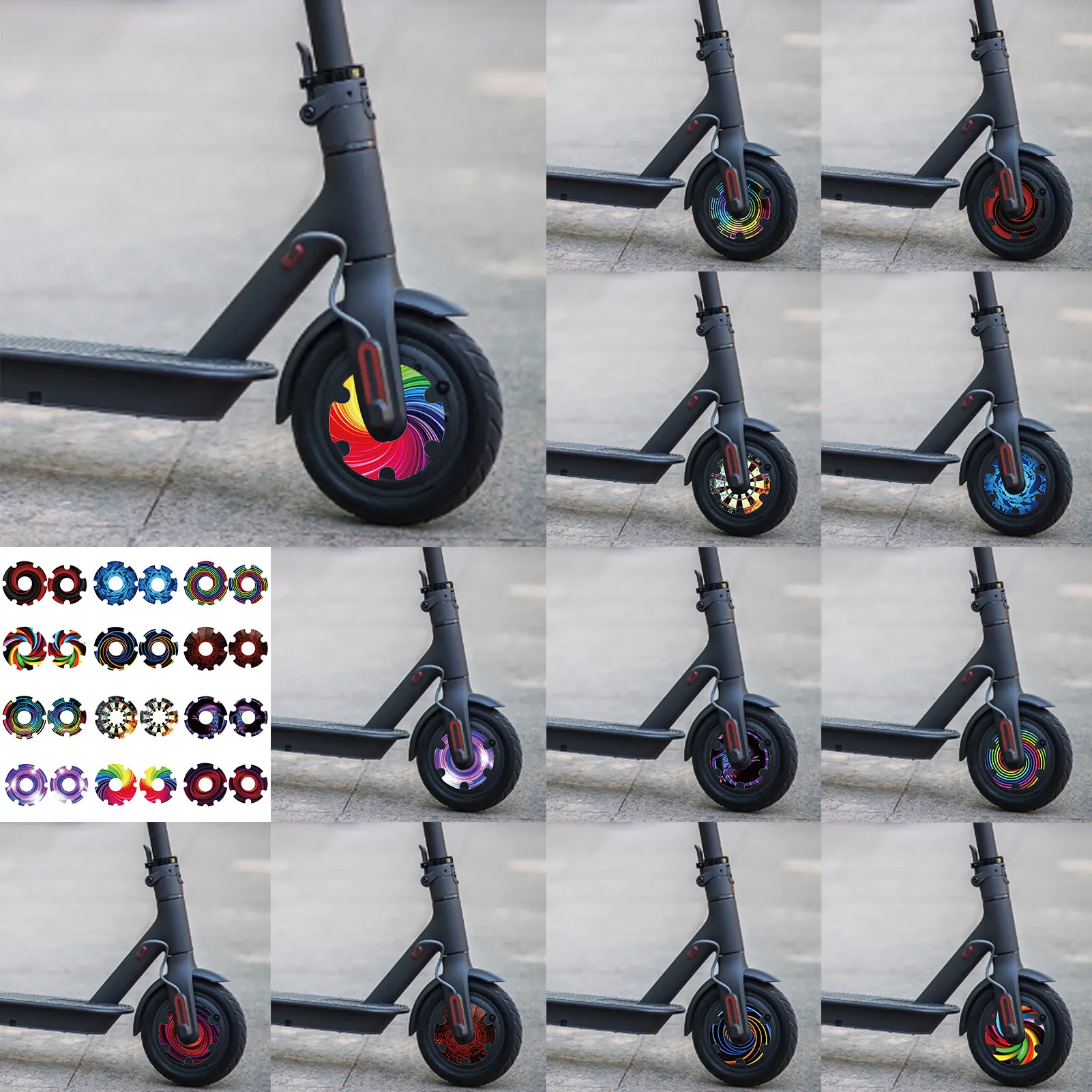 1 Pair Scooter Motor Protection Sticker Waterproof Electric Scooter Front Wheel Sticker Cover Film For XiaoMi Scoote 1S/M365/PRO
