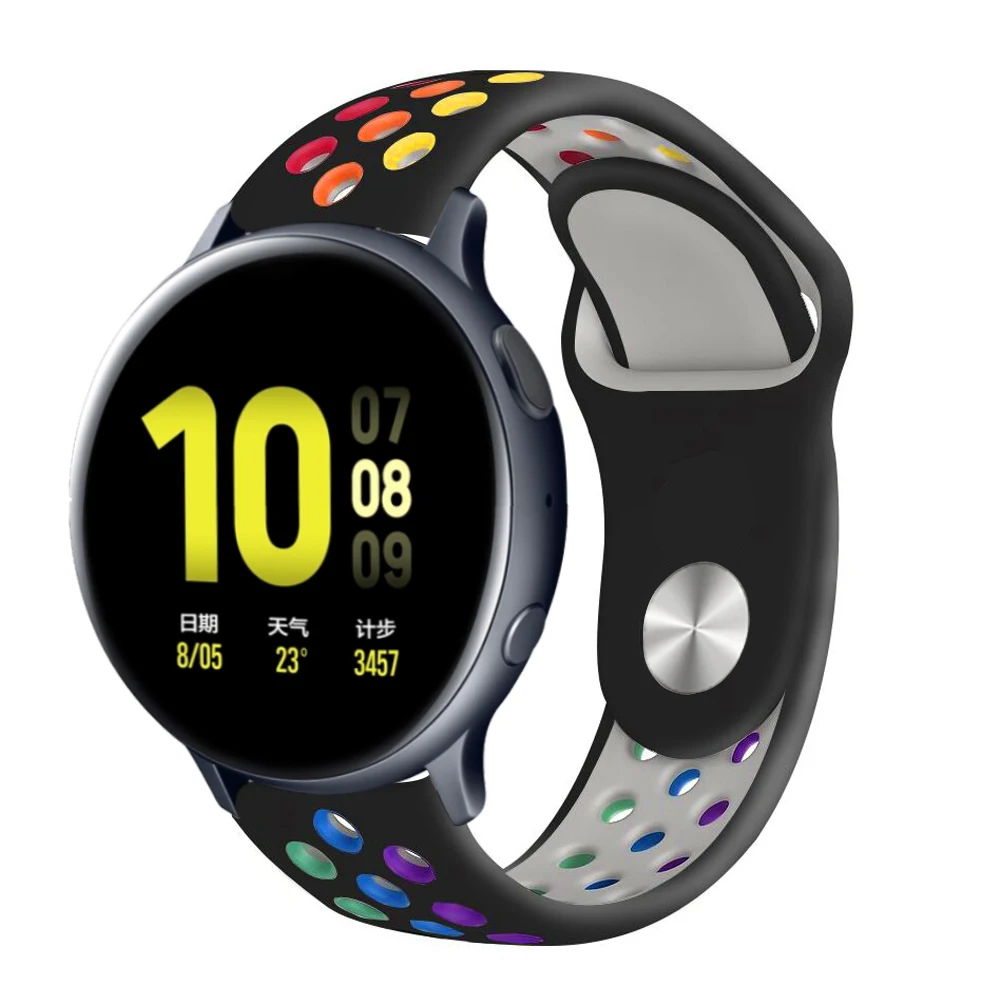 20/22mm band for Samsung Galaxy watch 4 6 classic/5/46mm/42mm/Active 2/3 Gear S3 Silicone bracelet Huawei watch GT/2/3/Pro strap