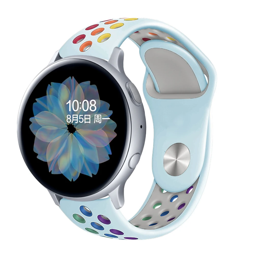 20/22mm band for Samsung Galaxy watch 4 6 classic/5/46mm/42mm/Active 2/3 Gear S3 Silicone bracelet Huawei watch GT/2/3/Pro strap