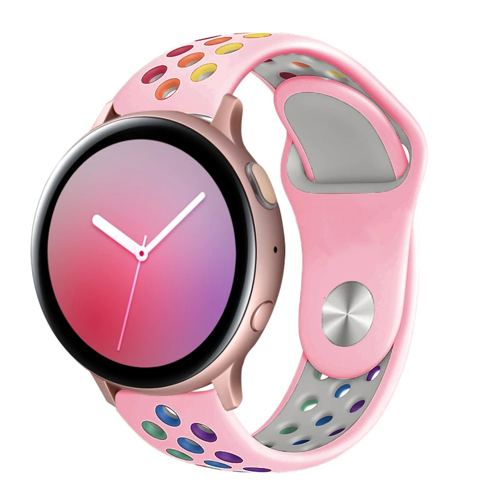 20/22mm band for Samsung Galaxy watch 4 6 classic/5/46mm/42mm/Active 2/3 Gear S3 Silicone bracelet Huawei watch GT/2/3/Pro strap