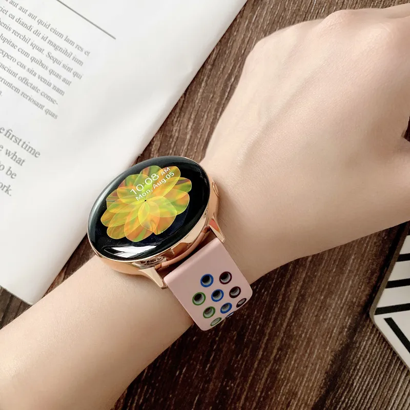 20/22mm band for Samsung Galaxy watch 4 6 classic/5/46mm/42mm/Active 2/3 Gear S3 Silicone bracelet Huawei watch GT/2/3/Pro strap
