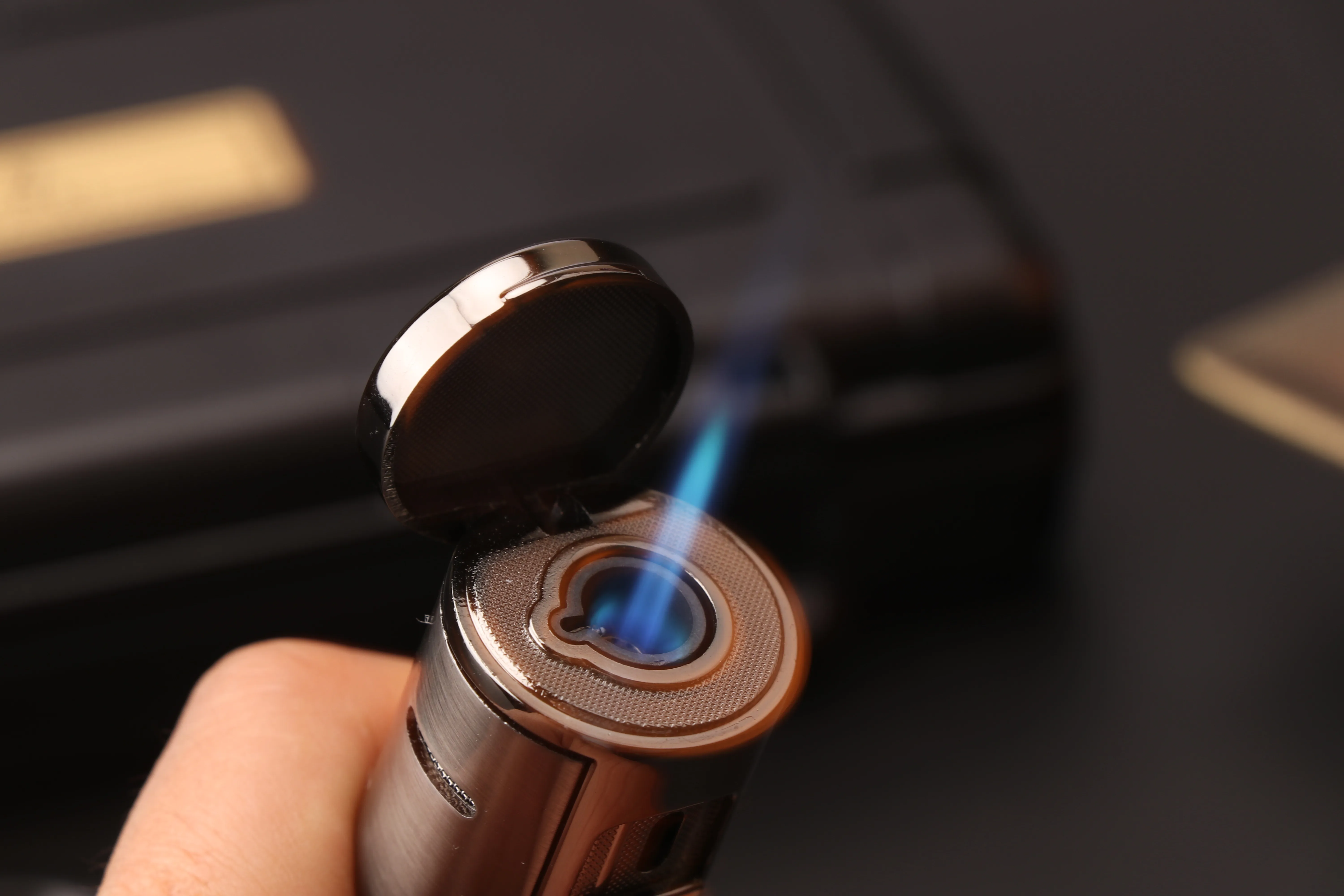 Xifei Cigar Lighter Torch W/ Puncher Holder Aeration Tool Needle Windproof Aansteker Metal Esqueiro Maçarico Smoking Accessories