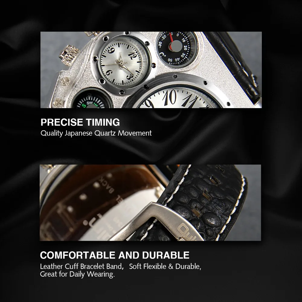 LANCARDO 2022 Trendy Luxury Brand Men Watches Men Sport Watches Two Time Zone Wristwatch Decorative Compass Male Quartz Watch