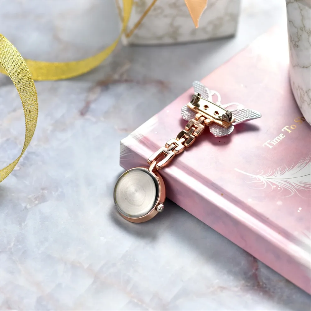 LANCARDO 2021 New Delicate Owl Brooch Nurse Watch Women Ladies Doctor Pocket Watches lovely Silver Color Medical Watches