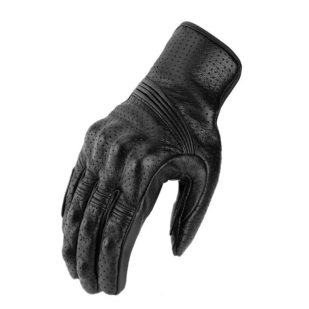 High Quality Goatskin Men Motorcycle Gloves Genuine Leather Touch Screen Motocross Racing Riding Gloves Dirt Bike Cycling Guante