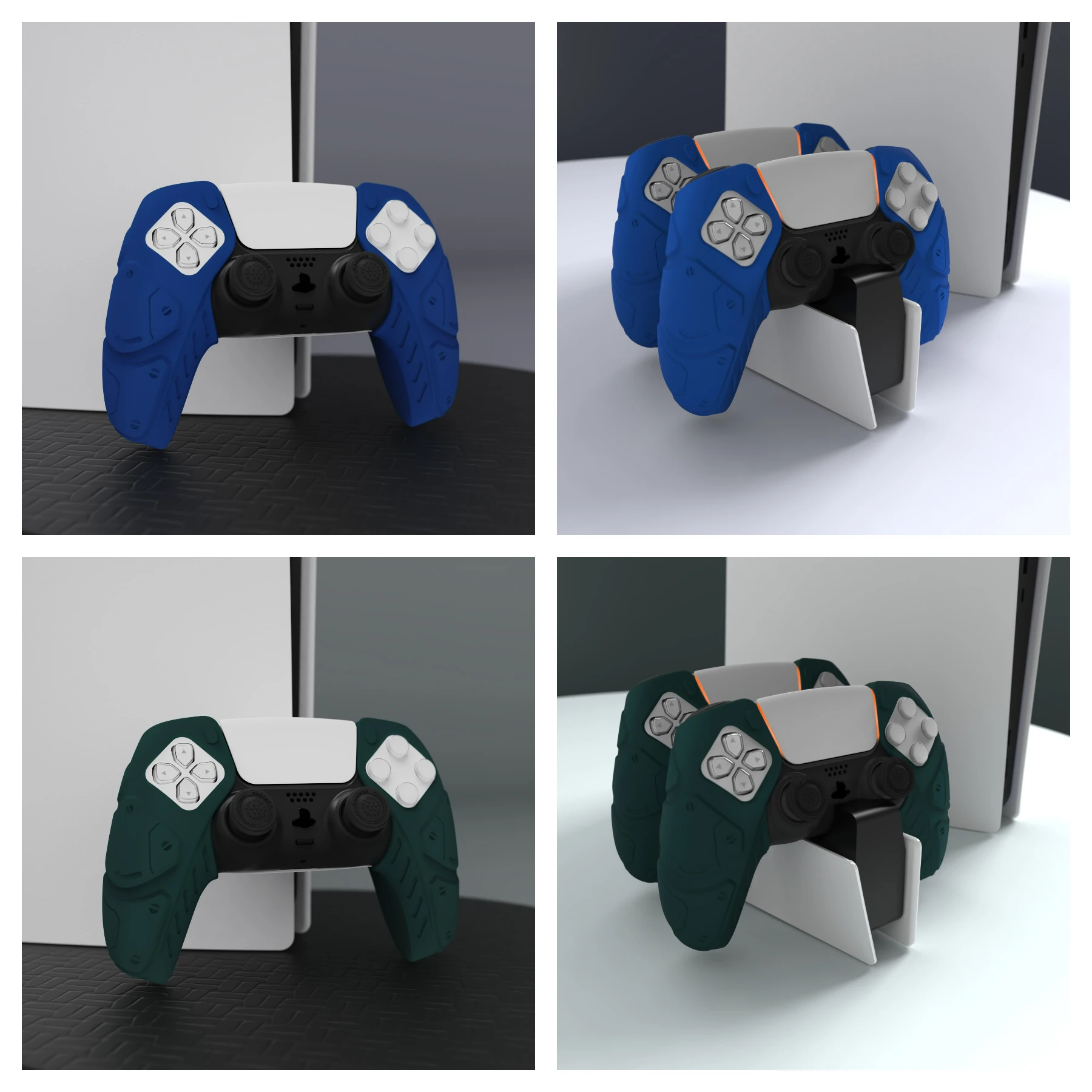PlayVital Silicone Protective Cover for PS5 Controller, Soft Rubber Grip Case with Thumbstick Caps, Anti-Slip Controller Skin