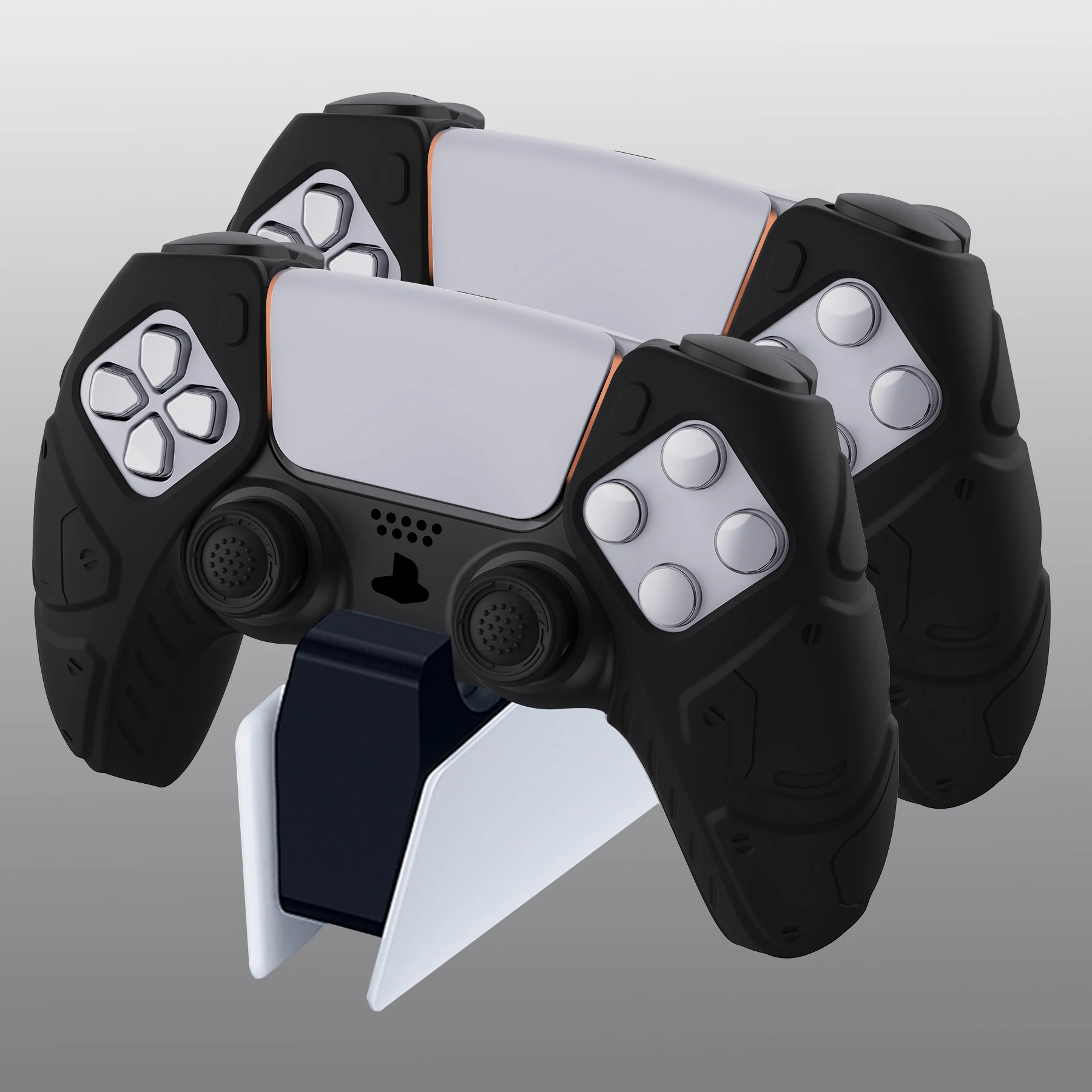 PlayVital Silicone Protective Cover for PS5 Controller, Soft Rubber Grip Case with Thumbstick Caps, Anti-Slip Controller Skin