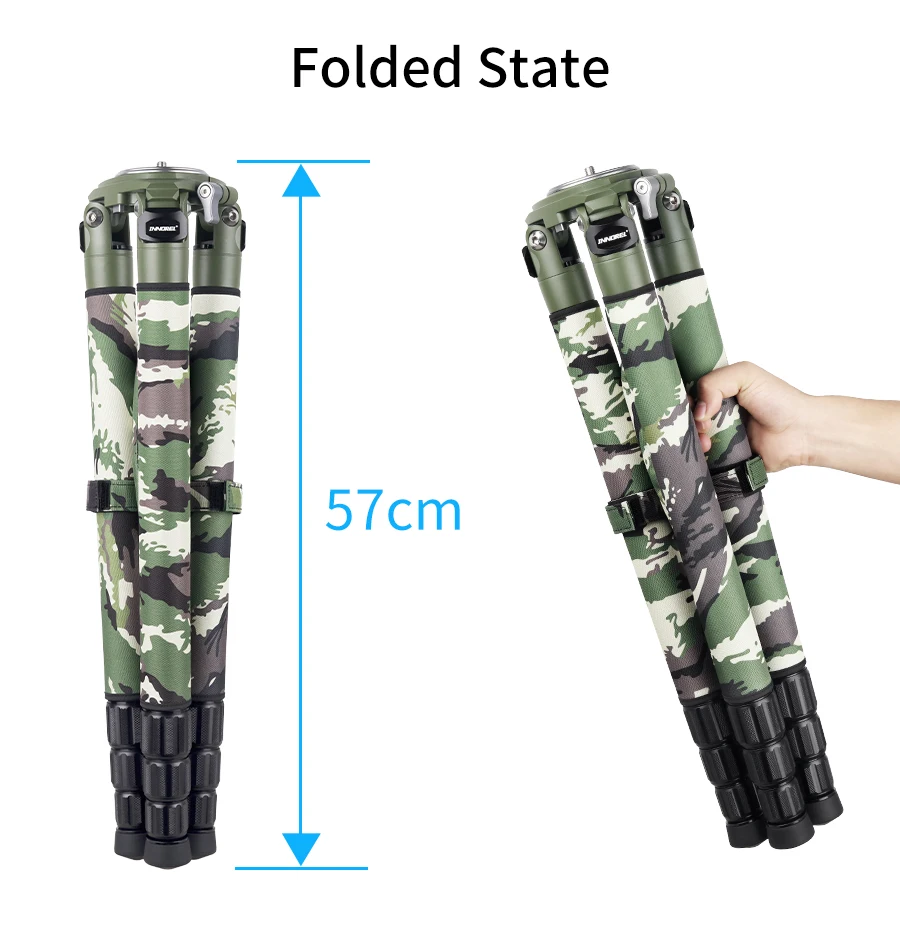 LT364CG Camouflage Carbon Fiber Tripod for Canon Nikon DSLR Camera Professional Birdwatching Heavy Duty Camera Stand 35kg load