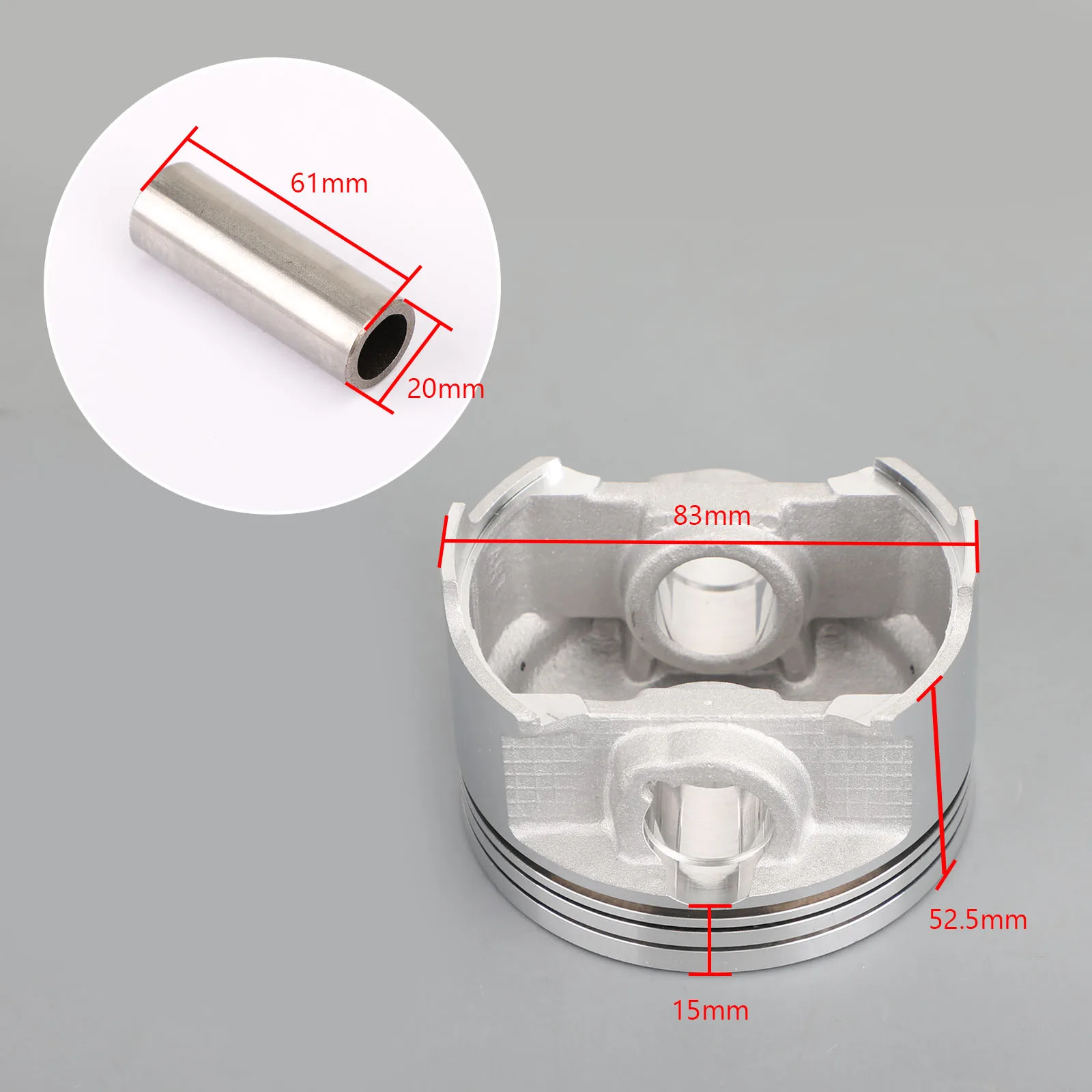 Areyourshop Piston Ring Pin Clip Kit For Suzuki AN400 Burgman 1999-2006 12111-15F00-0F0 Motor Parts