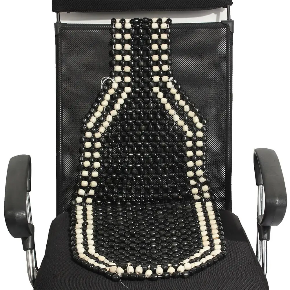 Universal Summer Cool Wood Wooden Bead Seat Cover Massage Cushion Chair Cover Car Auto Office Home 2 Colors Car Accessories