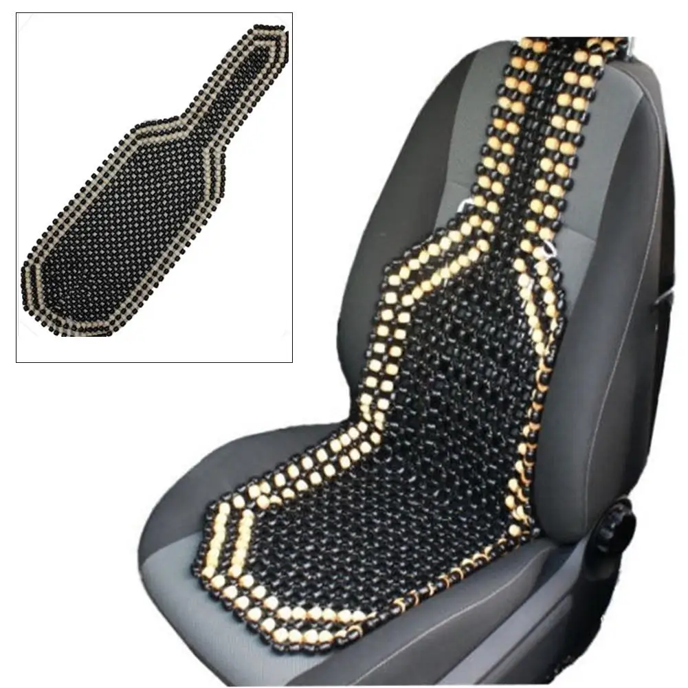 Universal Summer Cool Wood Wooden Bead Seat Cover Massage Cushion Chair Cover Car Auto Office Home 2 Colors Car Accessories