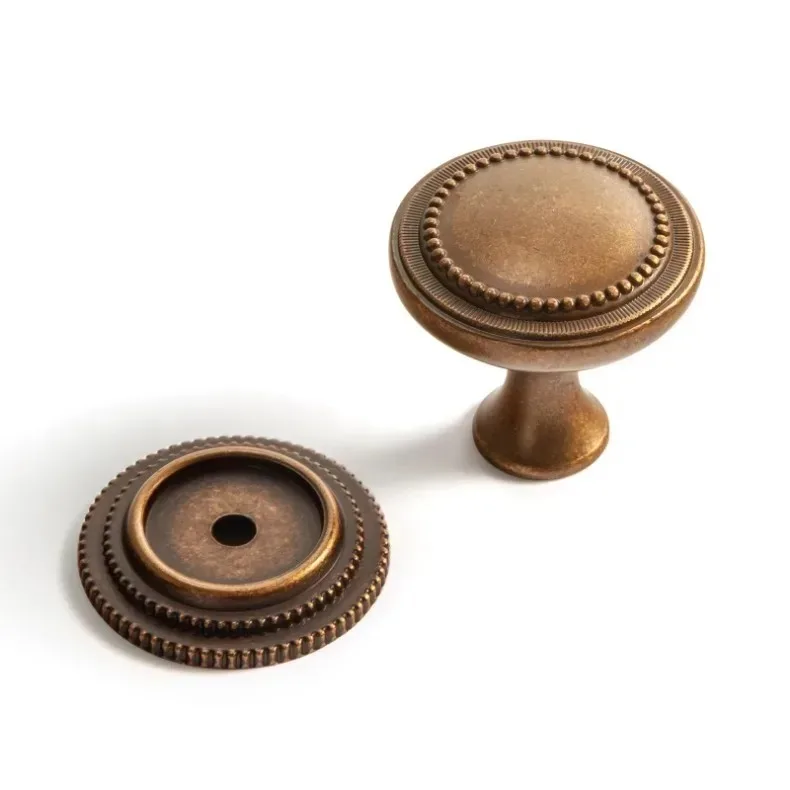 Traditional Vintage Antique Yellow Bronze Cabinet Handles Kitchen Cupboard Pulls Drawer Knobs Kitchen door handles and knobs