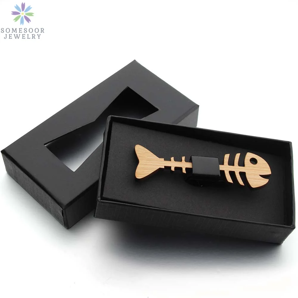 SOMESOOR Bamboo Fish Bone Bowtie Real Wooden Engraved Hollow Out Carved Butterfly Necktie Fit Party Wedding Suit For Men Gifts