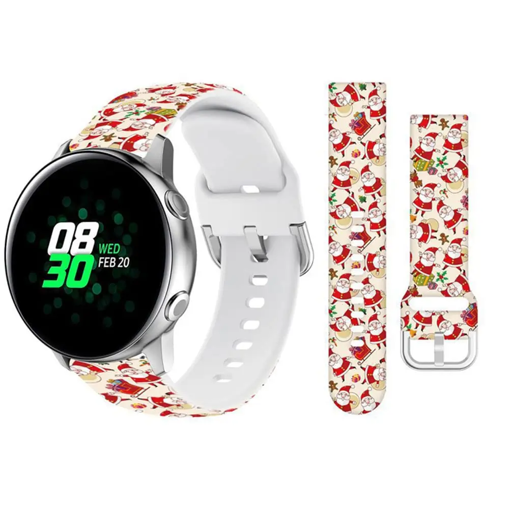 Christmas strap For Samsung Galaxy Watch 4/5 pro/classic/Active 2/44mm 20mm/22mm Bracelet huawei/Amazfit GTR-GTS-4-2e-3-Pro Band