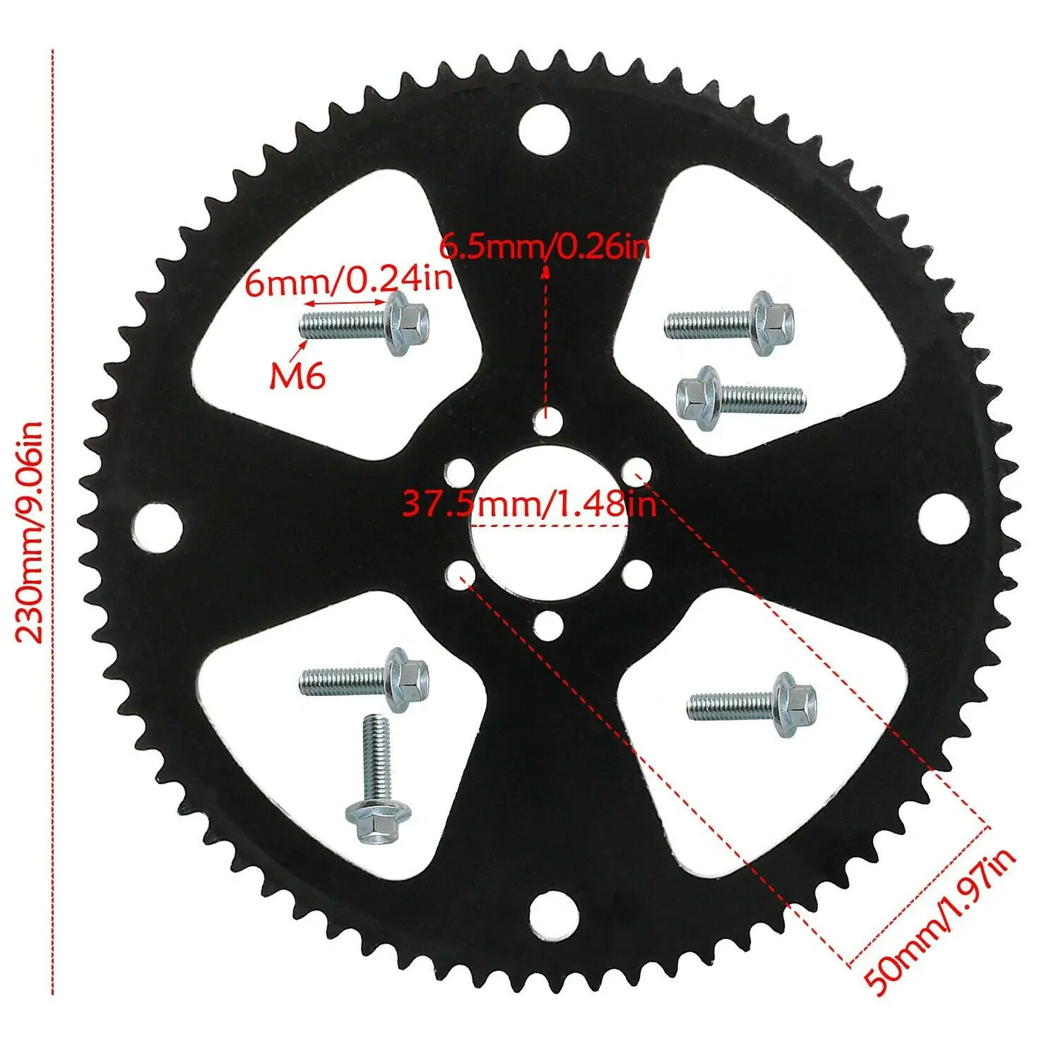 TDPRO #35 Chain Sprocket 75 Tooth 1.48" Bore for Go Kart Fun Cart ATV Quad Mini Bike