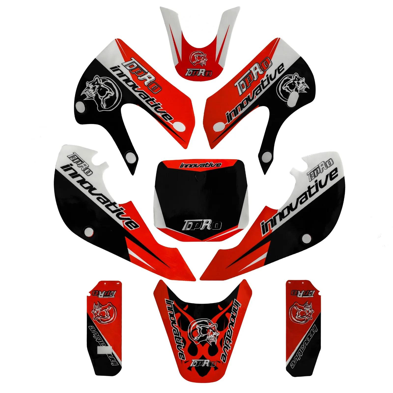 Racing Motorcy Plastic Fender Body Kits Decal Stickers Pit Bike For KAWASAKI KLX110 DRZ 110 KX65