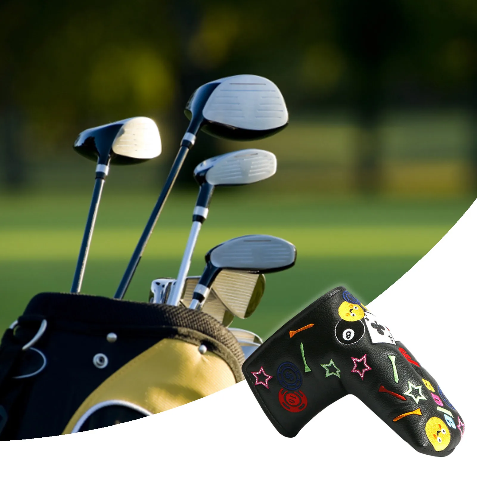 Golf Club Head Cover Golf Club Cover Protective Headcover Sleek Design Golf Accessories For Modern Straight Putters Half Circle