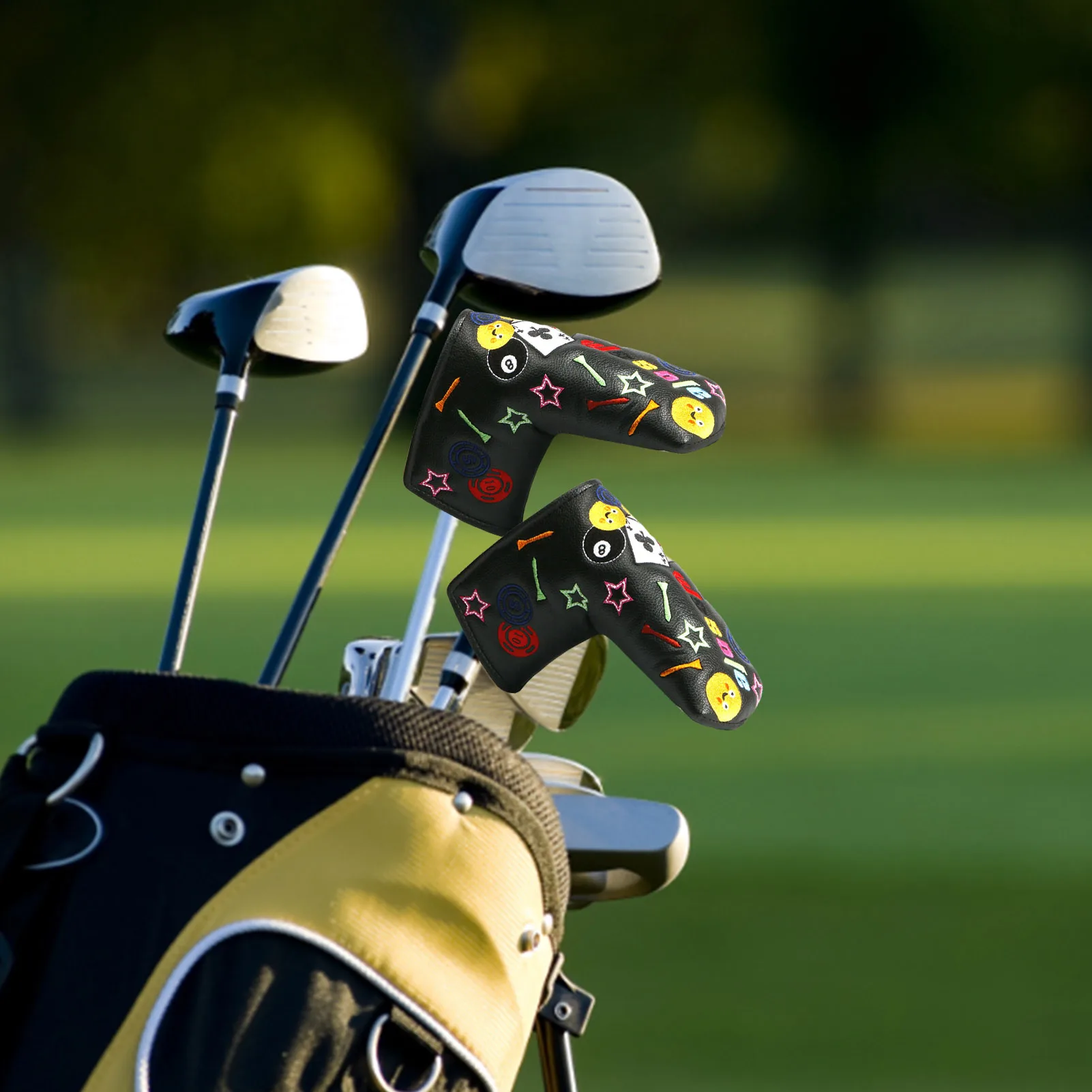 Golf Club Head Cover Golf Club Cover Protective Headcover Sleek Design Golf Accessories For Modern Straight Putters Half Circle