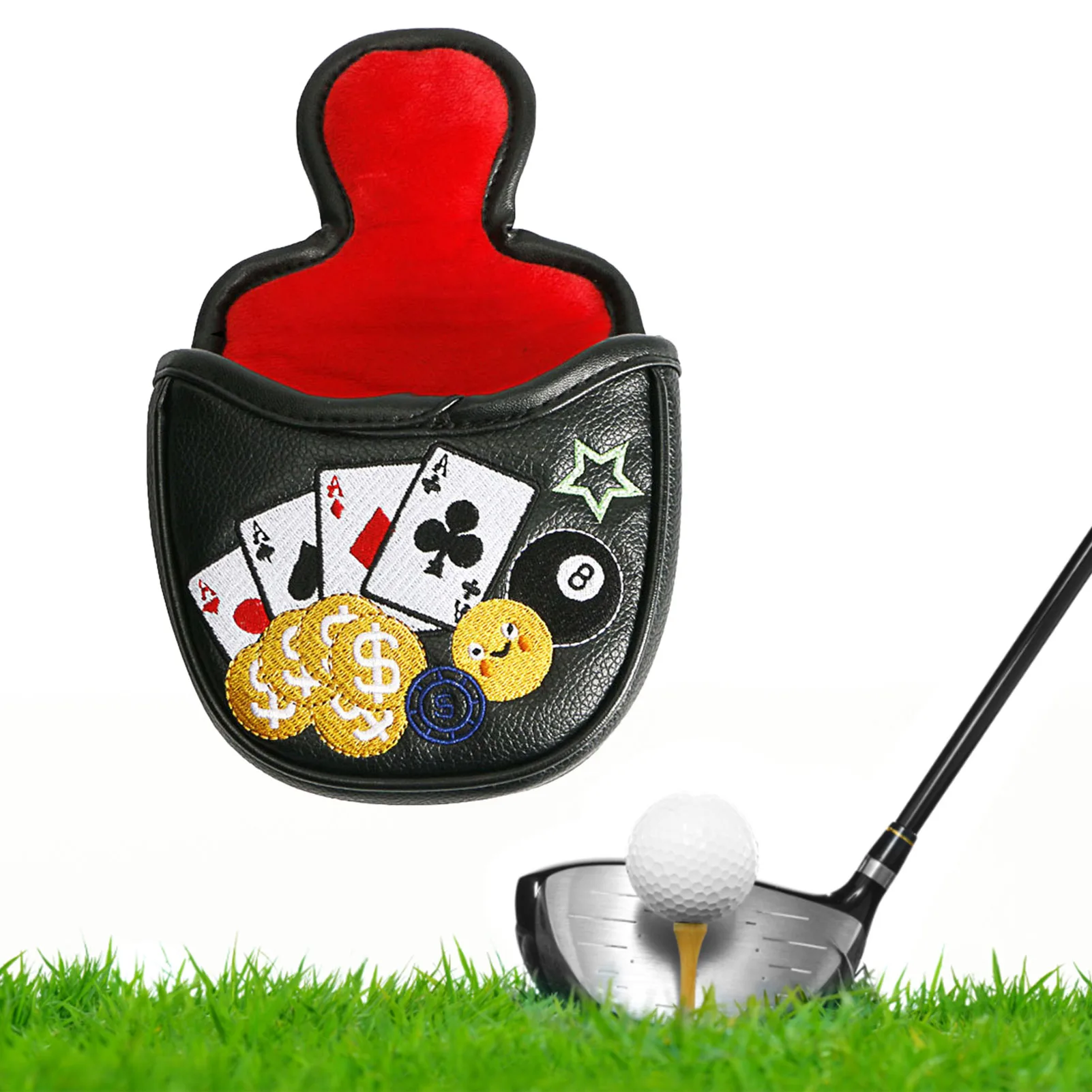 Golf Club Head Cover Golf Club Cover Protective Headcover Sleek Design Golf Accessories For Modern Straight Putters Half Circle