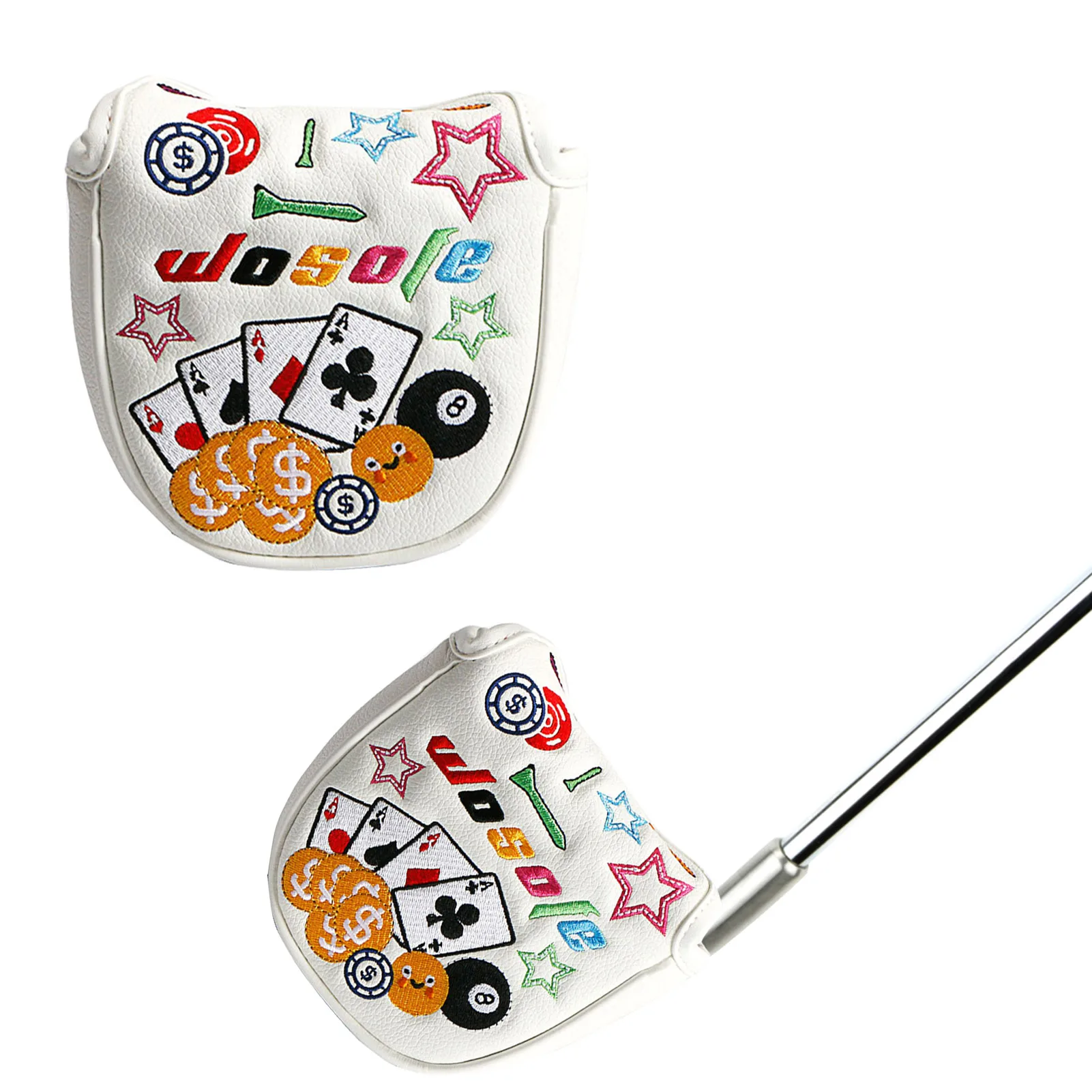 Golf Club Head Cover Golf Club Cover Protective Headcover Sleek Design Golf Accessories For Modern Straight Putters Half Circle