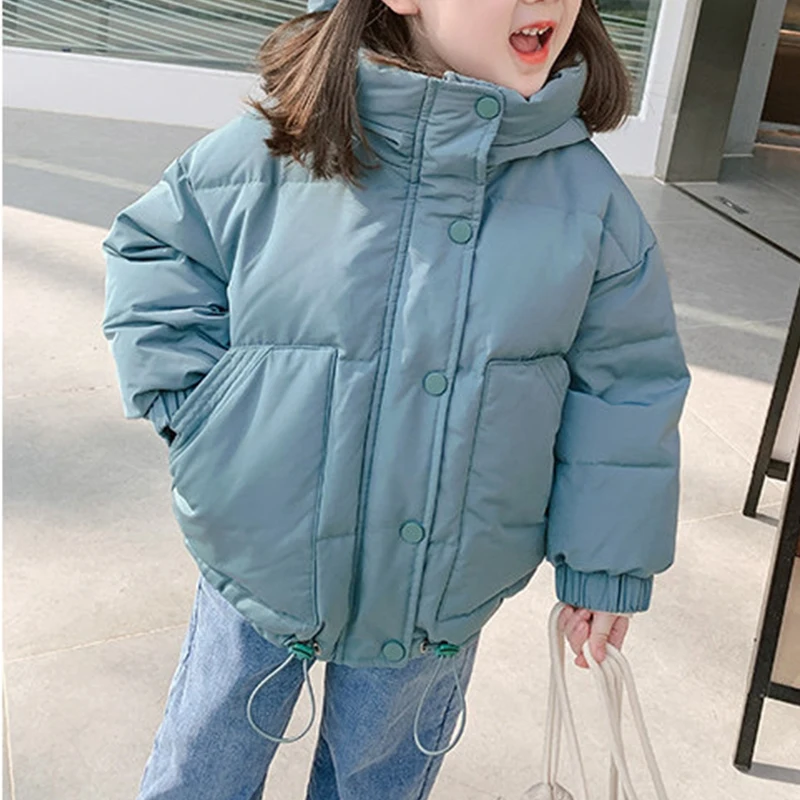 Children's Thick Padded Coat Winter Baby Boys Girls Cotton-padded Parka & Coats Thicken Warm Long Jackets Toddler Kids Outerwear