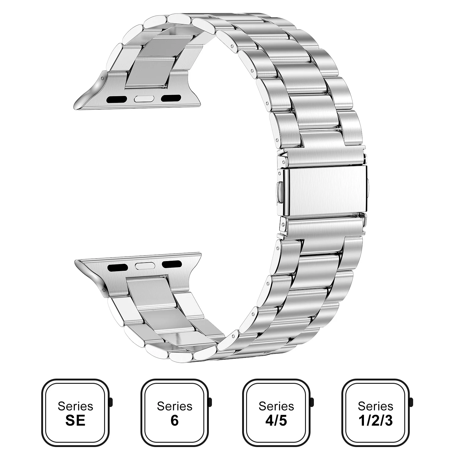 Stainless Steel Strap For Apple Watch Ultra4 Band 49mm Smart Watch Metal Bracelet iWatch 12 11 7 6 5 4 SE 8 45mm 38mm 40mm 44mm