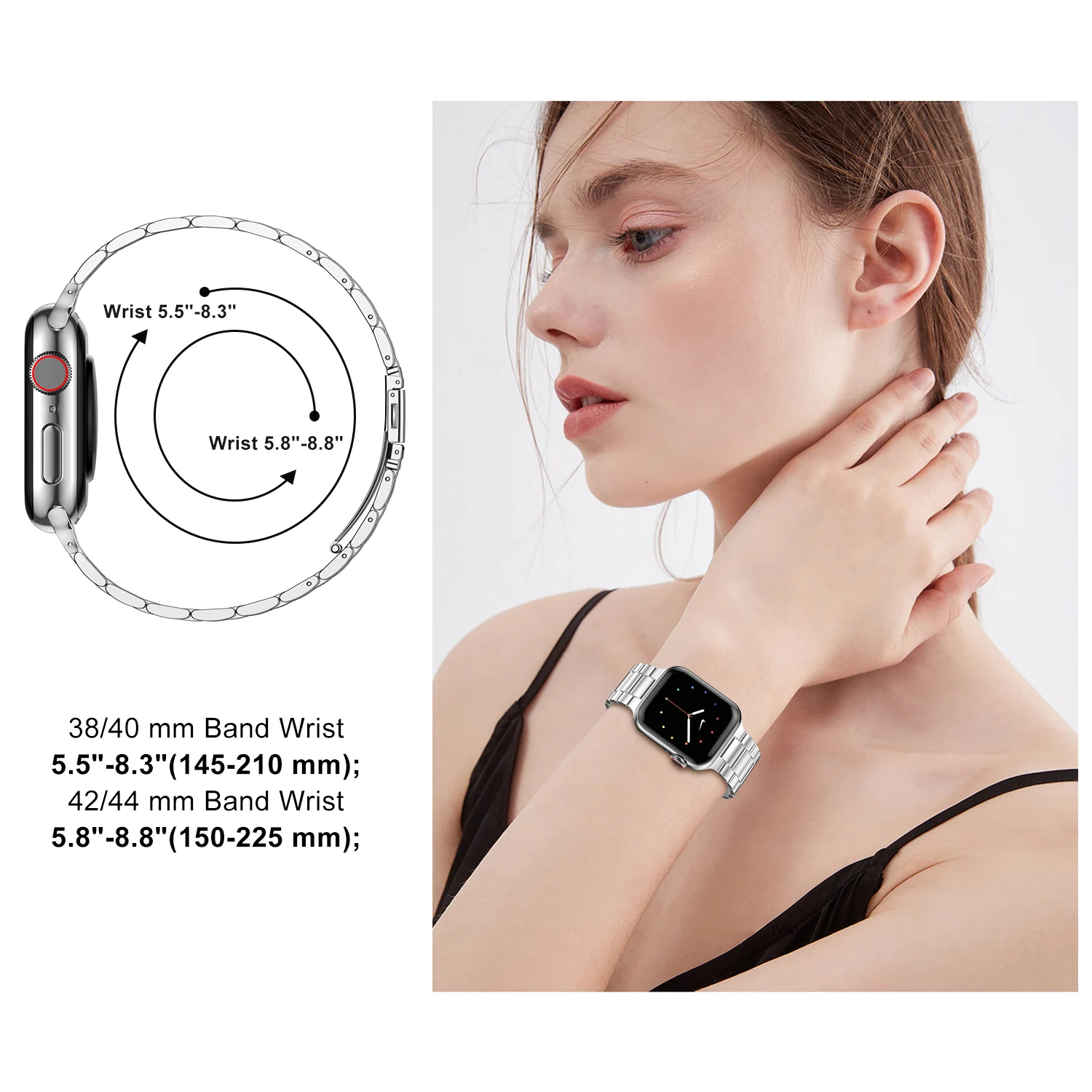Stainless Steel Strap For Apple Watch Ultra4 Band 49mm Smart Watch Metal Bracelet iWatch 12 11 7 6 5 4 SE 8 45mm 38mm 40mm 44mm