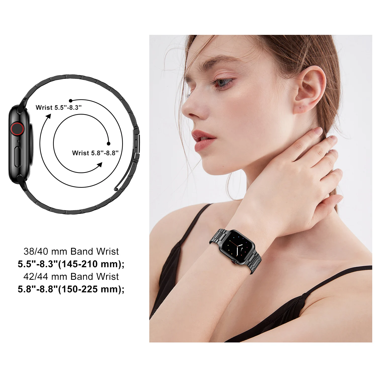 Stainless Steel Strap For Apple Watch Ultra4 Band 49mm Smart Watch Metal Bracelet iWatch 12 11 7 6 5 4 SE 8 45mm 38mm 40mm 44mm