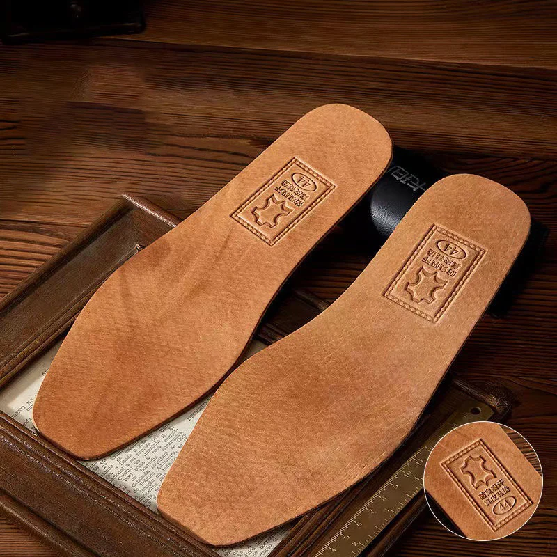 Genuine Leather Thickened Insoles Men Women Comfortable deodorant Sweat-Absorbing Breathable Cowhide Insoles Shoes Pads 36-45