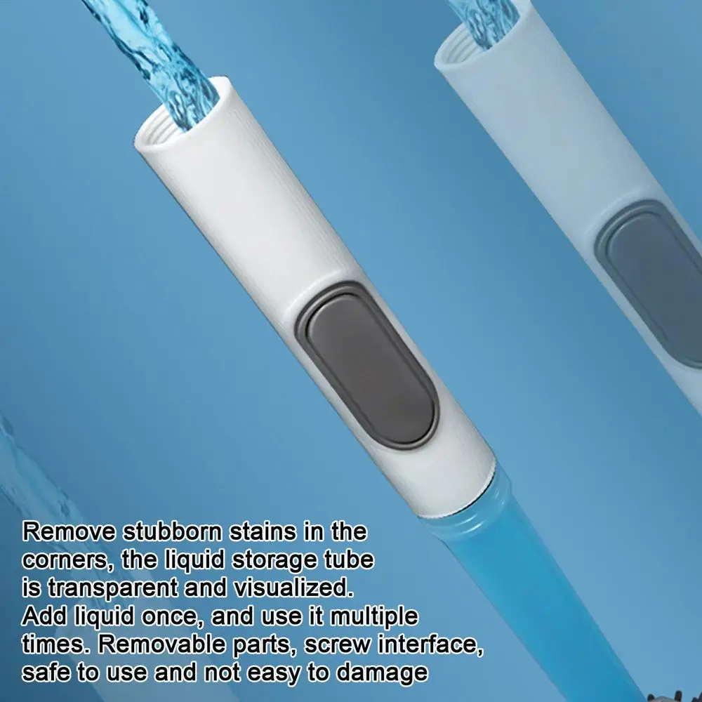 Toilet Brush Refillable Handle Silicone Toilet Brush With Soap Dispenser Punch-Free Wall Mount Toilet Brush With Liquid Long