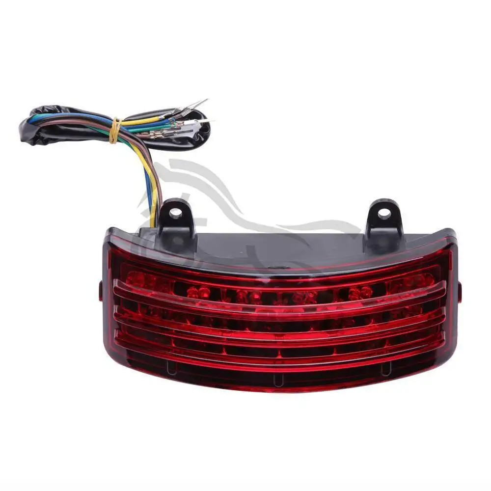 Smoke Tri-Bar LED Rear Tail Brake Fender Lights Running Turn Signal Lamps Motorcycles Taillight for Harley Touring Street Glide