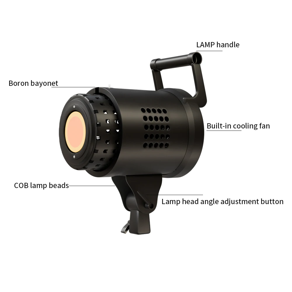 Bowens Video Studio Kit 135W Photography Light Kit LED Lamp Flash Studio New Year Lighting 3000-6000K 3 Color