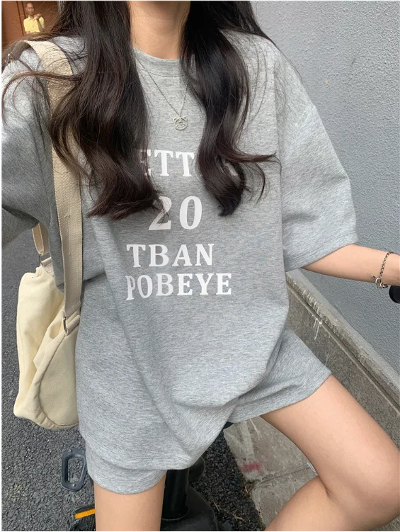 Pregnant Women's Summer Set Loose Top Shorts Casual Sports Two Piece Suit Sleepwear Maternity Clothes Top + shorts Maternity Set