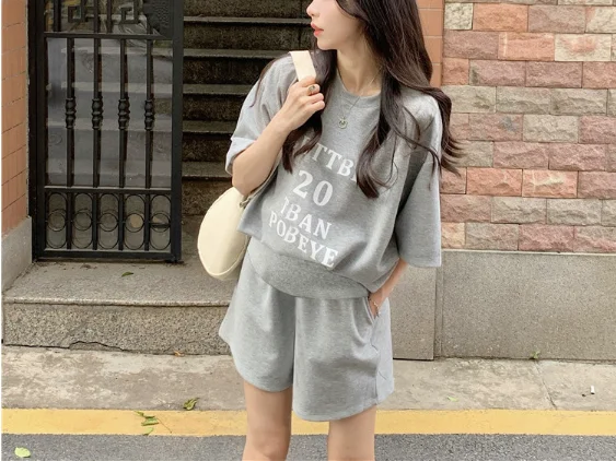 Pregnant Women's Summer Set Loose Top Shorts Casual Sports Two Piece Suit Sleepwear Maternity Clothes Top + shorts Maternity Set