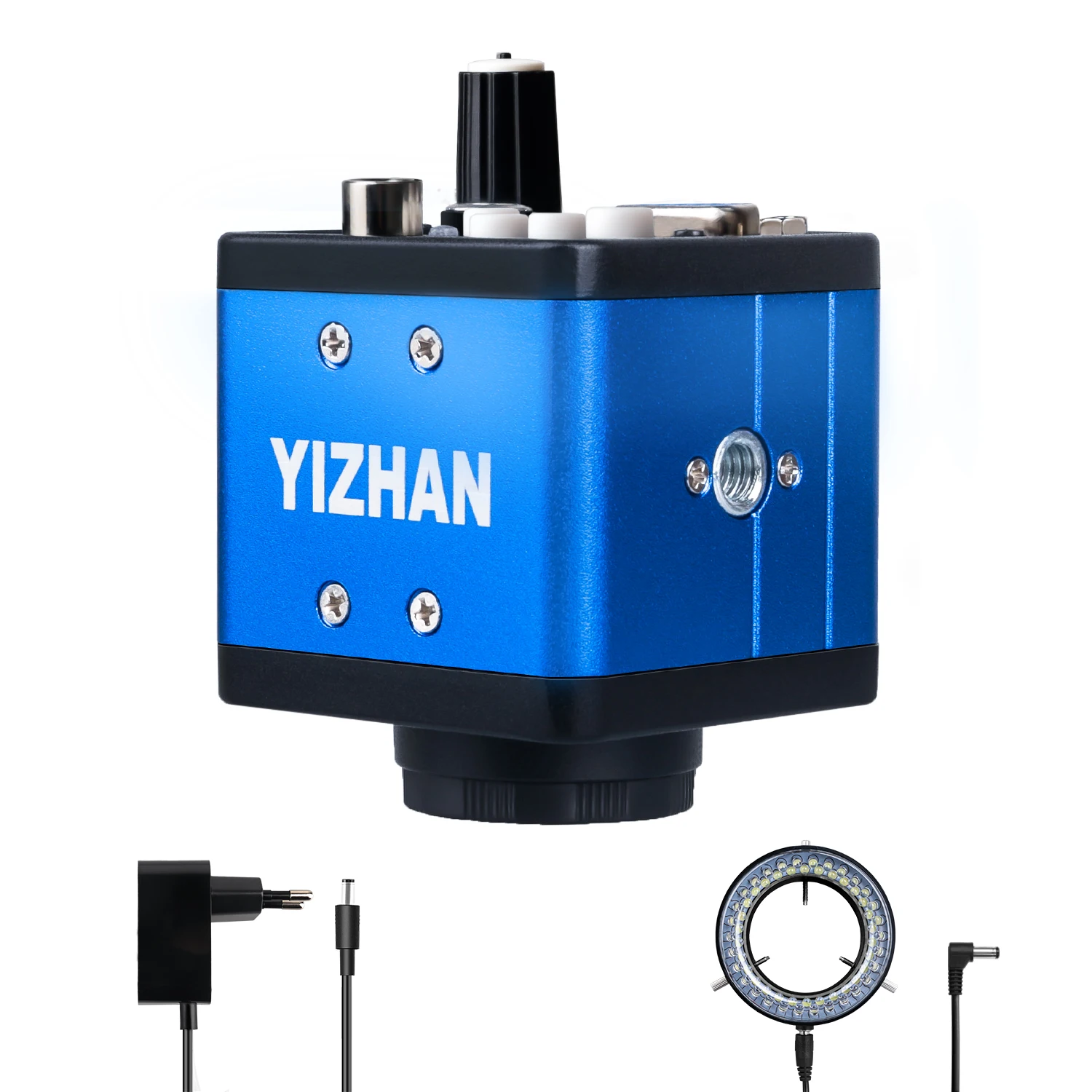 Yizhan 4K 48MP HDMI VGA USB Industrial Video Microscope For PCB Soldering 1080P HD Digital Camera 1-150X Zoom C Mount Lens 2K