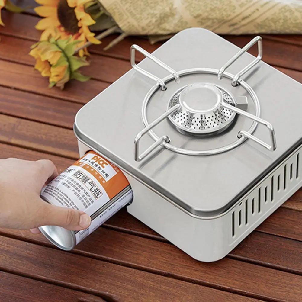 Cassette Furnace Outdoor Portable Gas Stove Travel Camping Picnic Fondue Cassette Furnace Mini Burner BBQ Barbecue Hiking