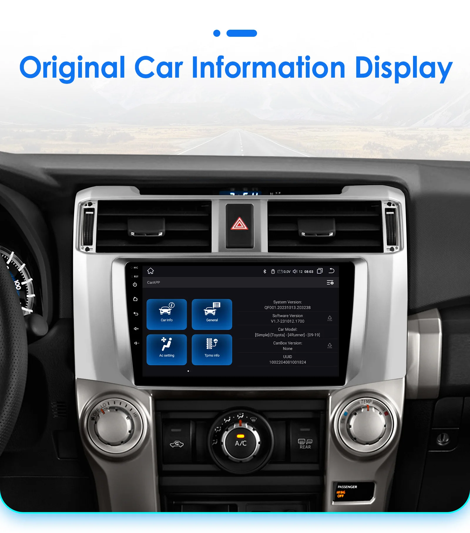 Hizpo 9inch Android Car radio For Toyota 4Runner 2009-2019 4 Runner Multimedia Video Player GPS Navi Stereo 4G WIFI Carplay 2din