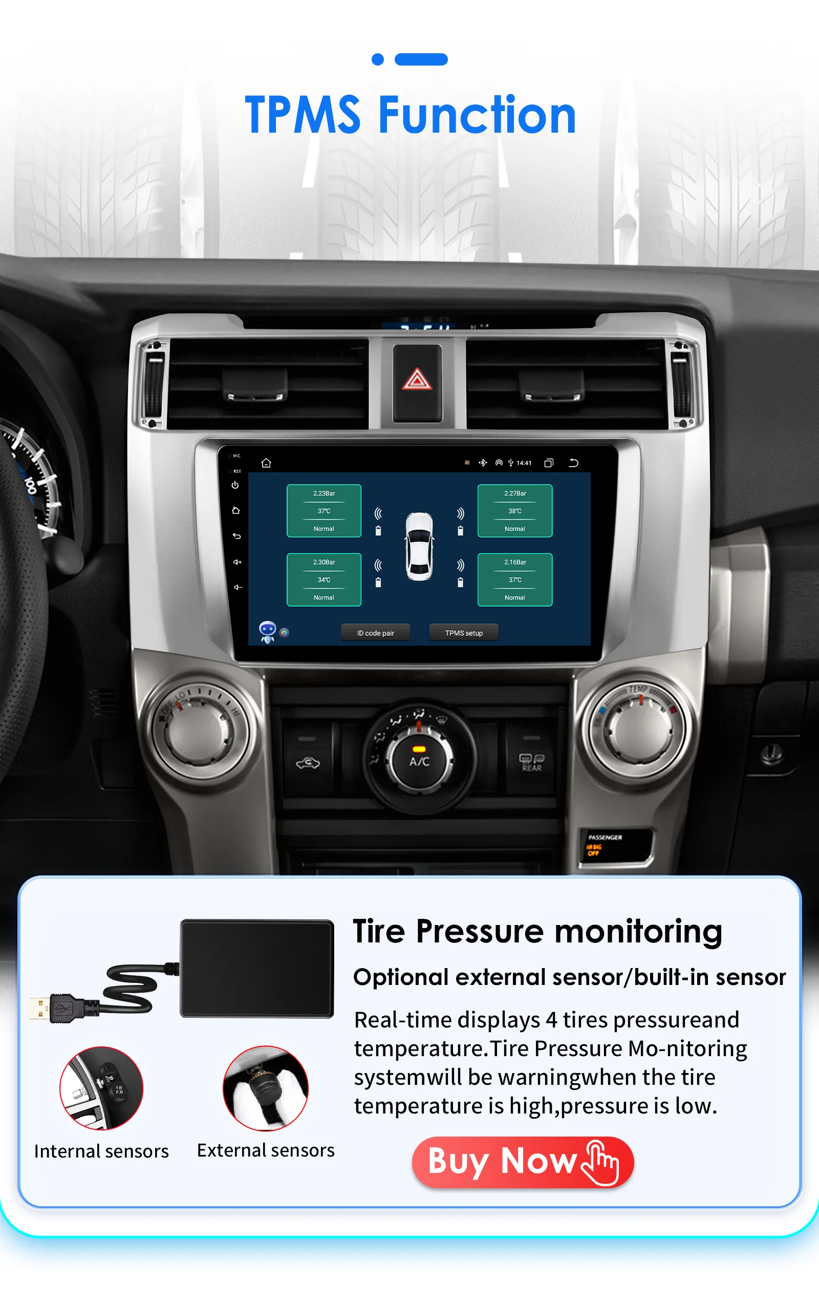 Hizpo 9inch Android Car radio For Toyota 4Runner 2009-2019 4 Runner Multimedia Video Player GPS Navi Stereo 4G WIFI Carplay 2din