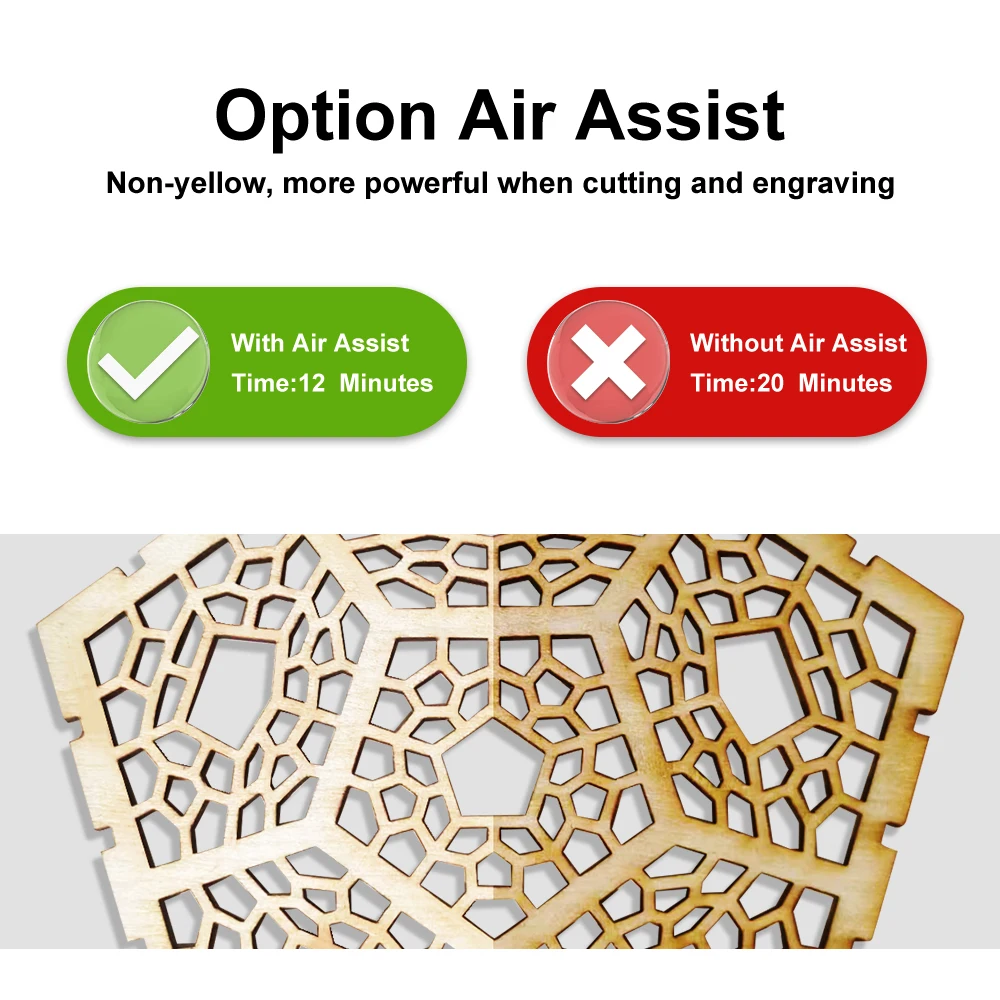 Air Pump Assist Kit Accessories for Longer Ray5 Laser Engraver Cutting Engraving Machine Low Noise Large Airflow Plug and Play