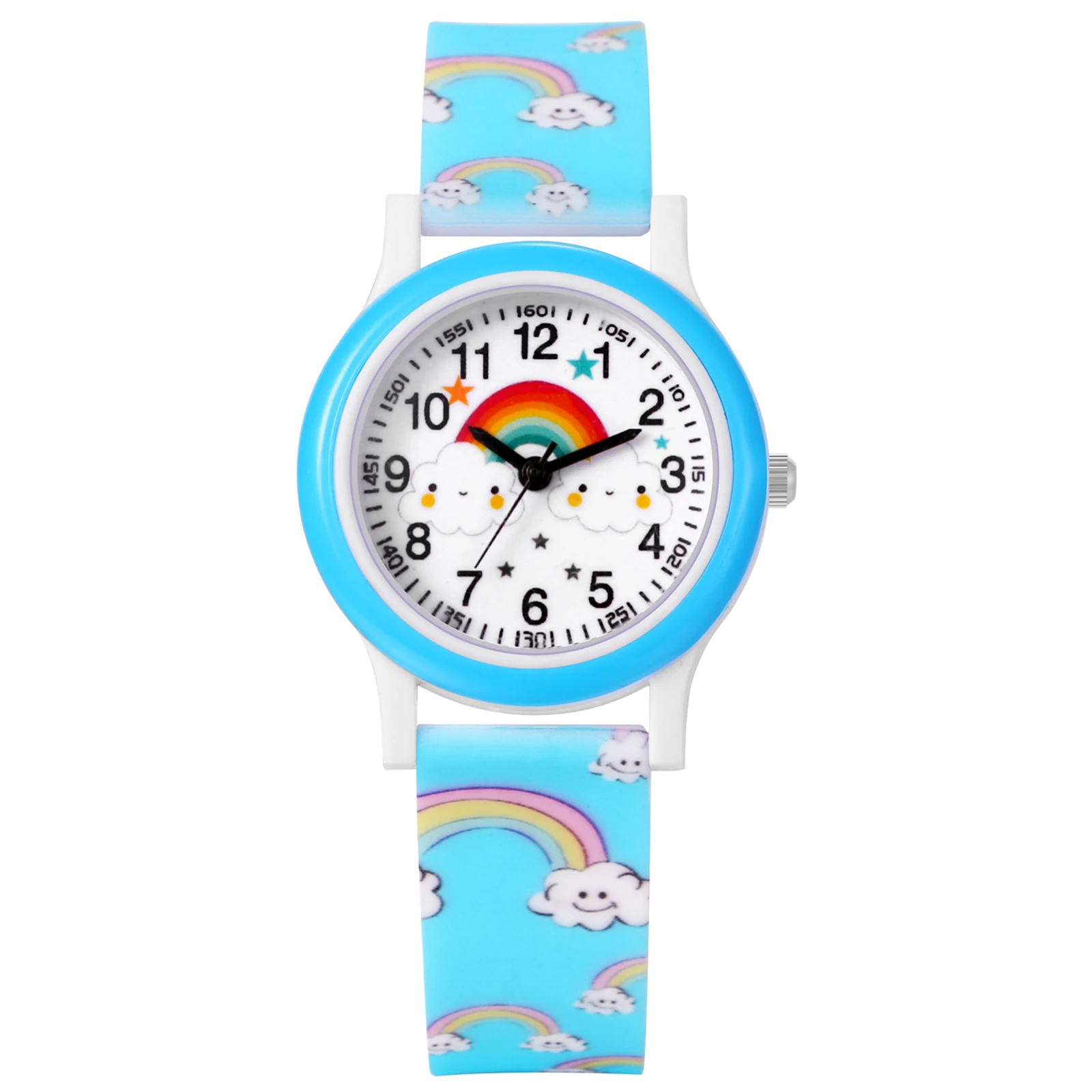 LANCARDO Rainbow Silicone Jelly Watch Sport Digital Dial Analog Quartz Teen Boys Girls Students School Graduation Gift