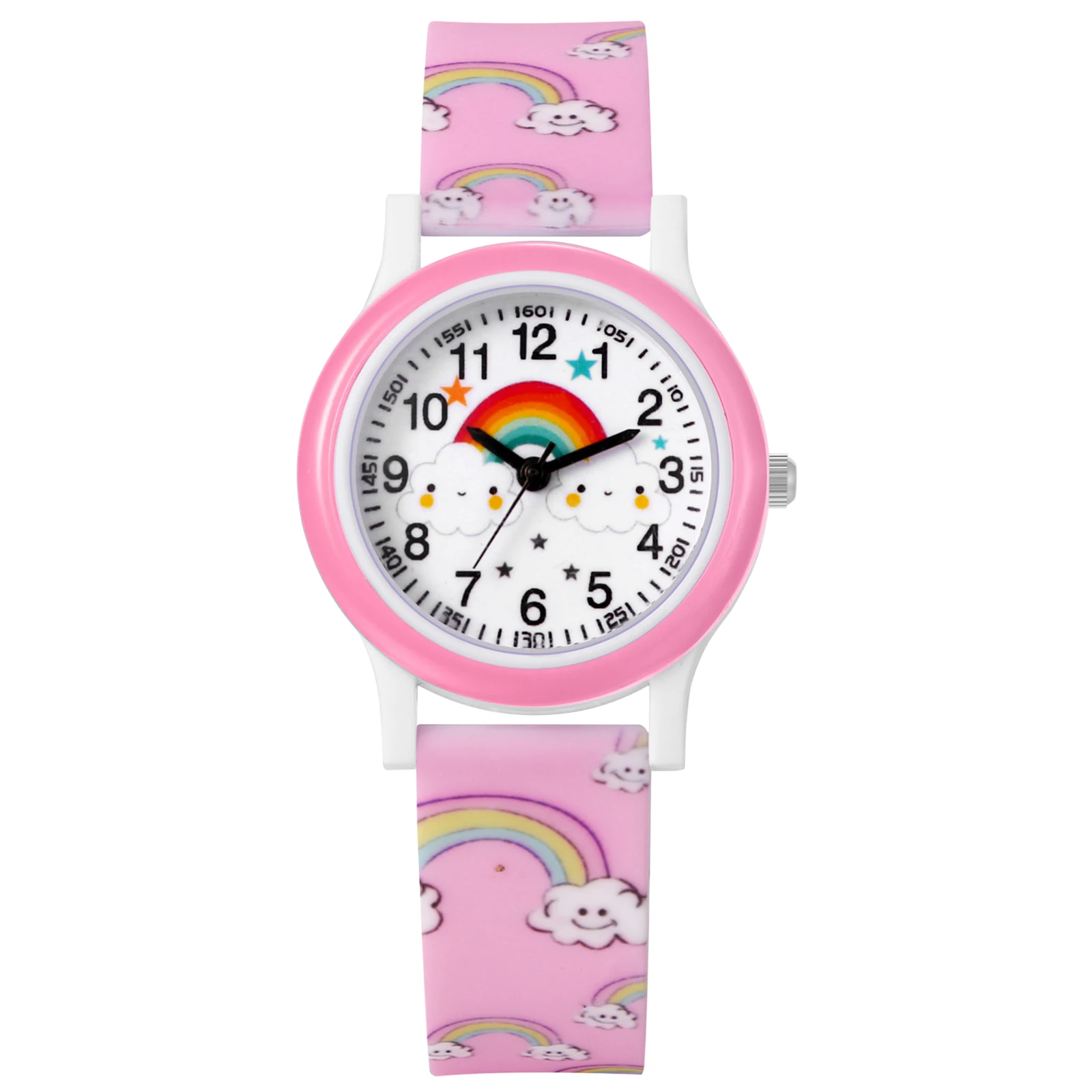 LANCARDO Rainbow Silicone Jelly Watch Sport Digital Dial Analog Quartz Teen Boys Girls Students School Graduation Gift