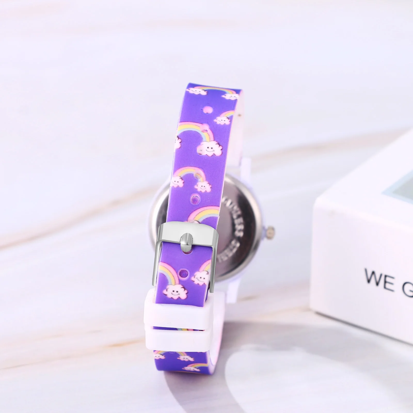LANCARDO Rainbow Silicone Jelly Watch Sport Digital Dial Analog Quartz Teen Boys Girls Students School Graduation Gift