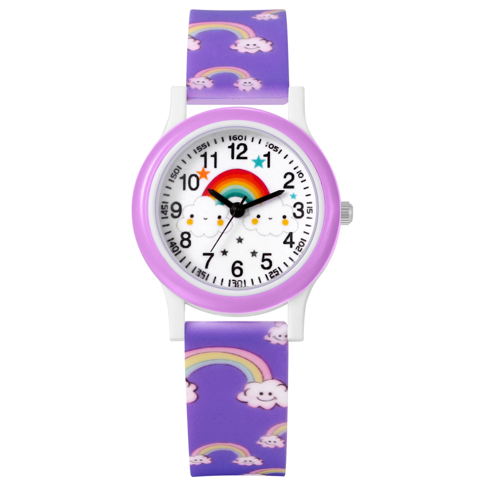 LANCARDO Rainbow Silicone Jelly Watch Sport Digital Dial Analog Quartz Teen Boys Girls Students School Graduation Gift