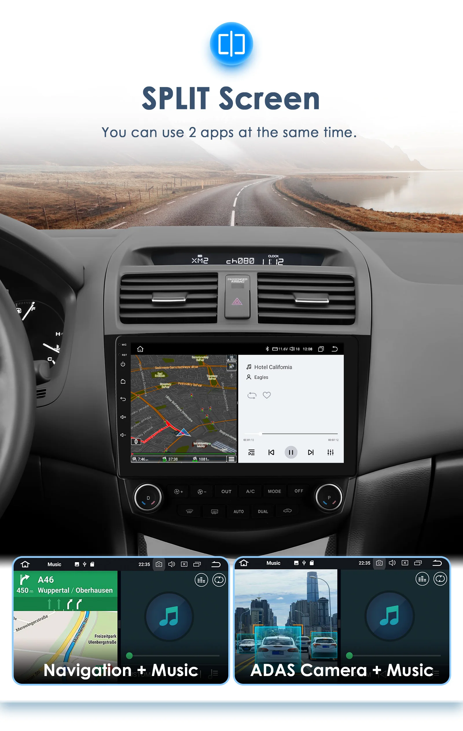 6G 128G Android 13 Autoradio For Honda ACCORD 7 2003-2007 multimedia Video player GPS navi Carplay 4G car intelligent system SWC