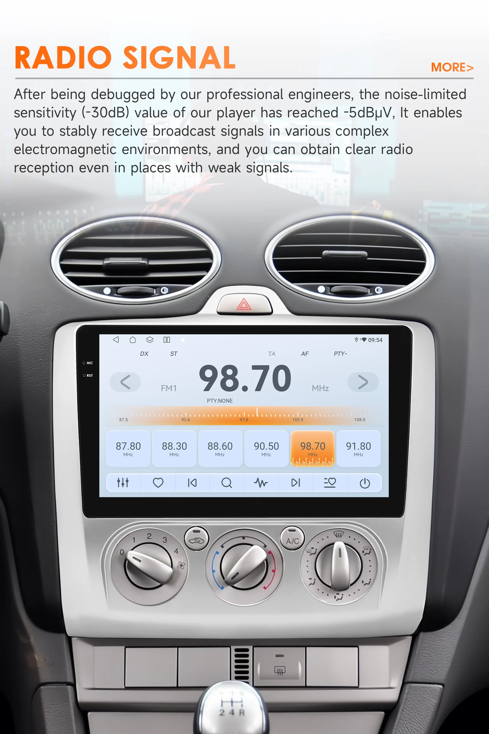 Hizpo 9" 2 Din Car Radio for Focus Exi MT 2 3 MK2/MK3 Multimedia Player Android 14 GPS Navigation Head Unit Stereo 4G+WiFi BT