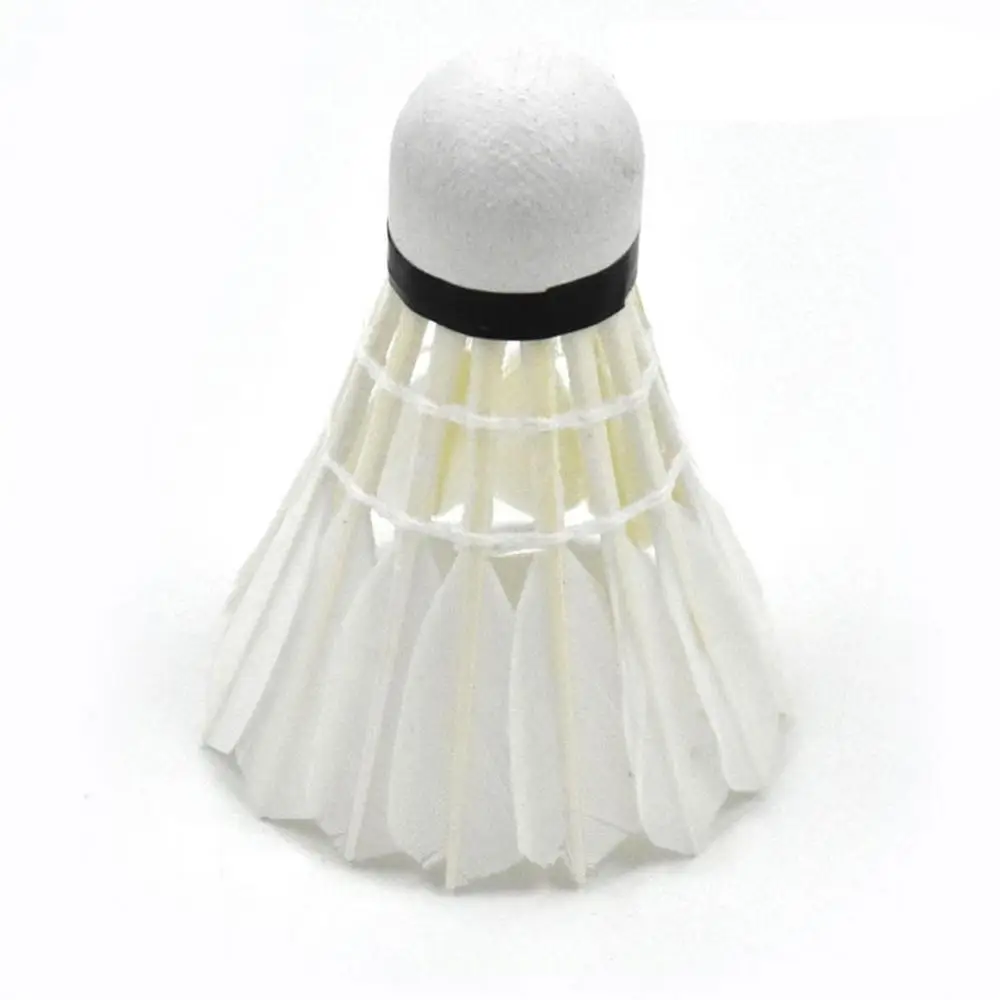 12Pcs/lot Badminton Natural Duck Feather Balls Training Badminton White Feather Shuttlecock For Sports Practice Equipment