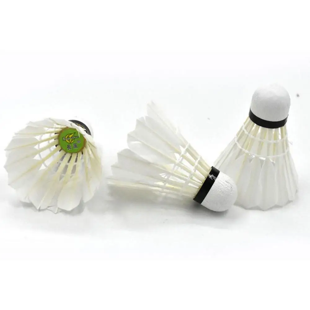 12Pcs/lot Badminton Natural Duck Feather Balls Training Badminton White Feather Shuttlecock For Sports Practice Equipment