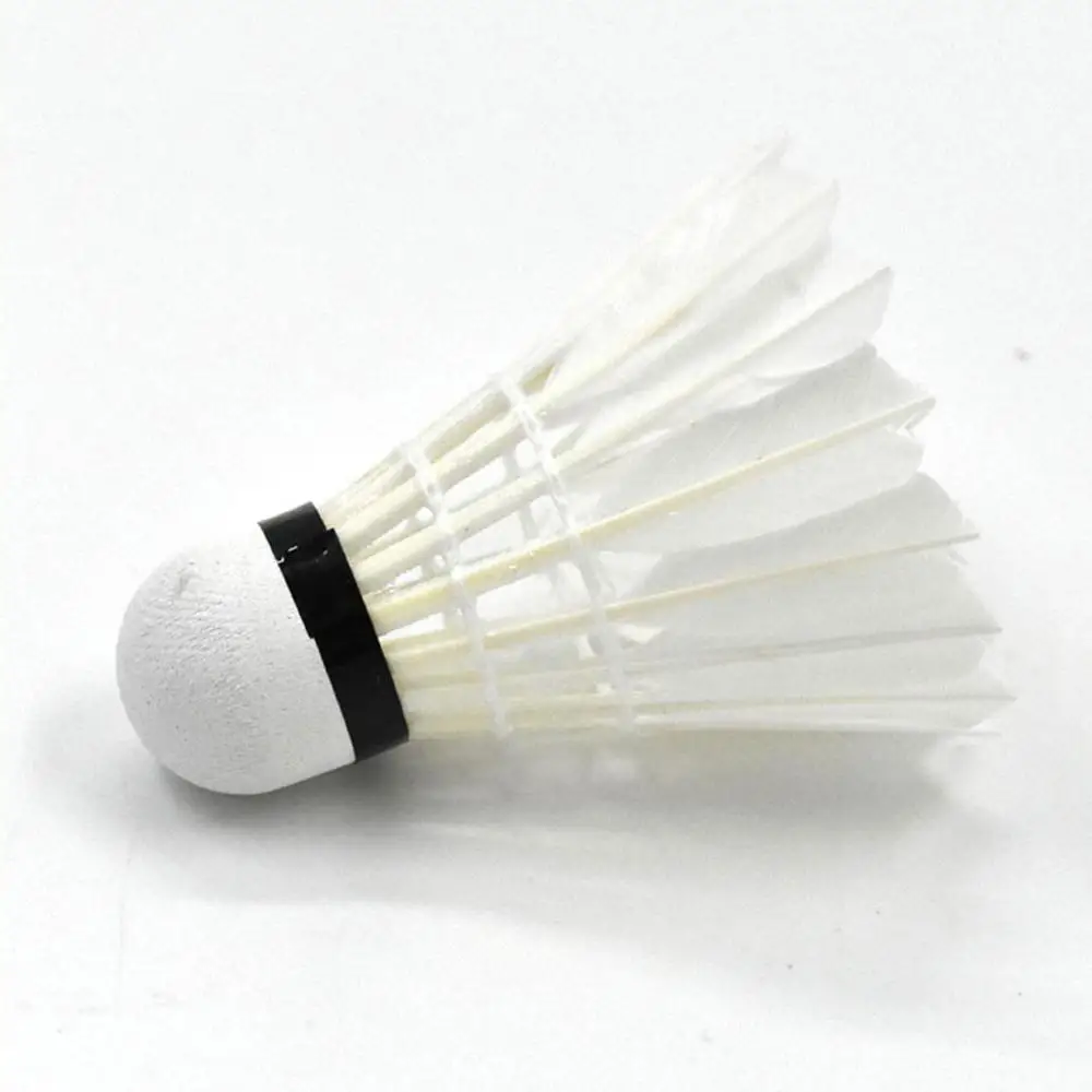 12Pcs/lot Badminton Natural Duck Feather Balls Training Badminton White Feather Shuttlecock For Sports Practice Equipment
