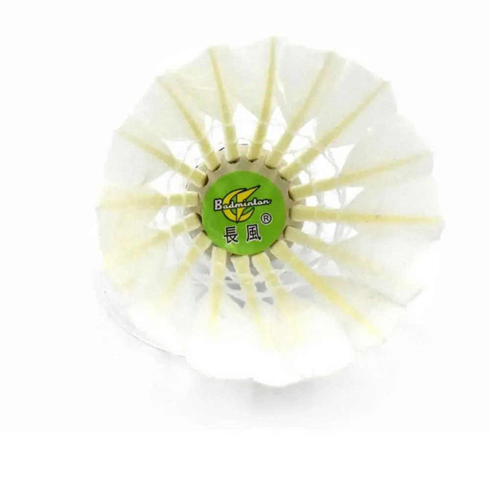 12Pcs/lot Badminton Natural Duck Feather Balls Training Badminton White Feather Shuttlecock For Sports Practice Equipment