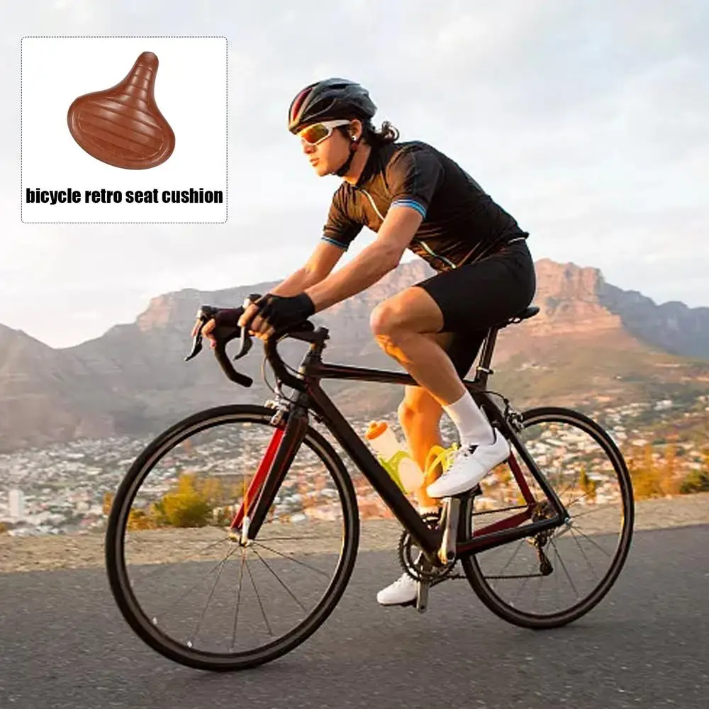 Retro Bike Seat Vintage Saddle Seat for Bicycles Highly Reboud Bicycle Saddles with Shock Absorption for Folding Bikes Mountain